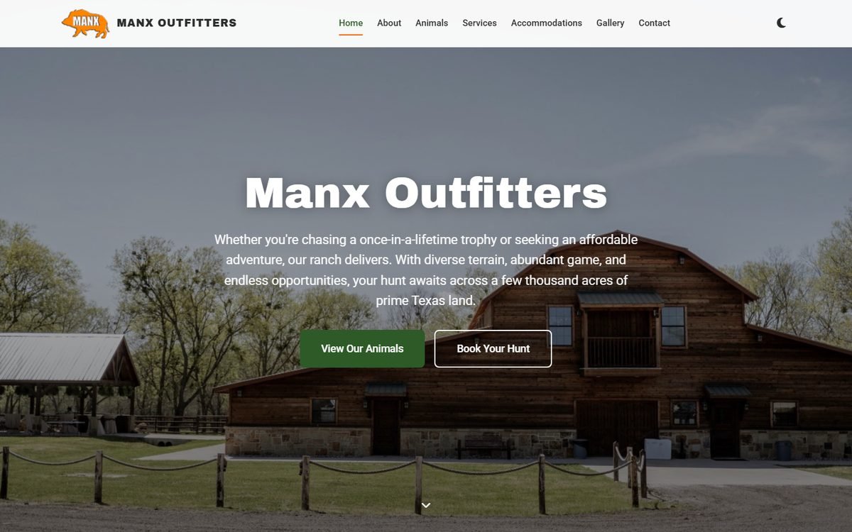 The Manx Outfitters homepage